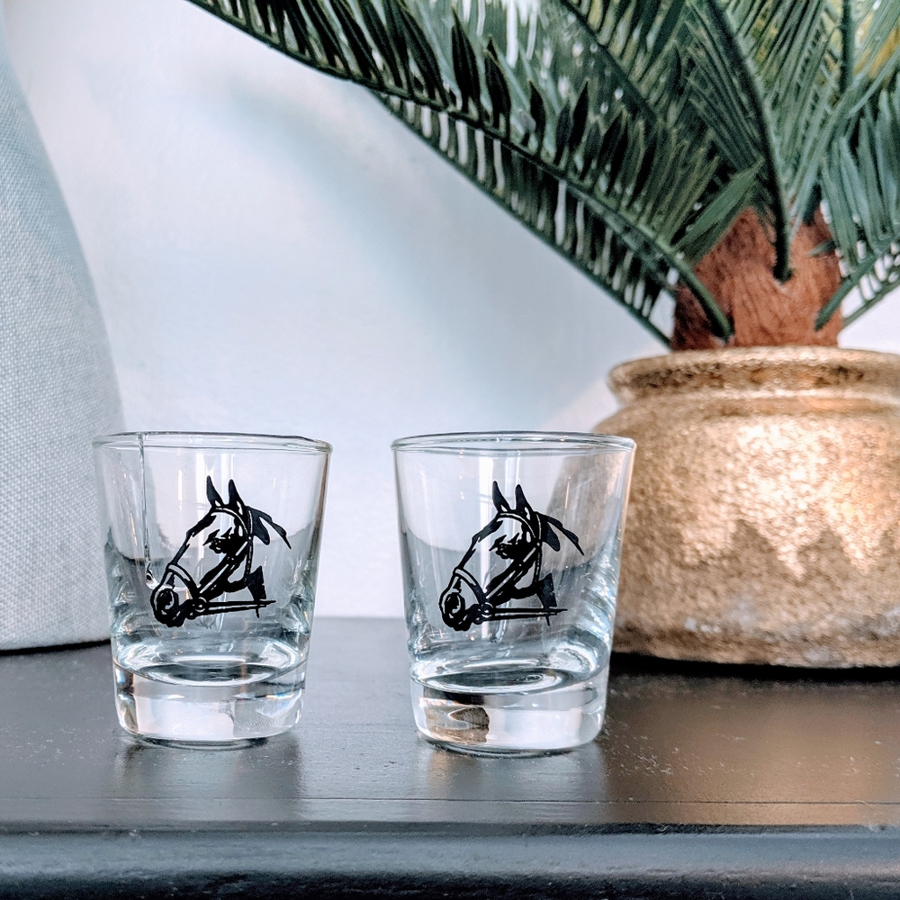 Equestrian shot glasses
